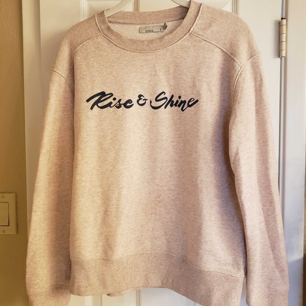 PrAna Rise & Shine Crew Sweatshirt Champagne Pink